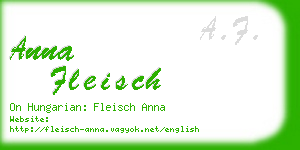 anna fleisch business card